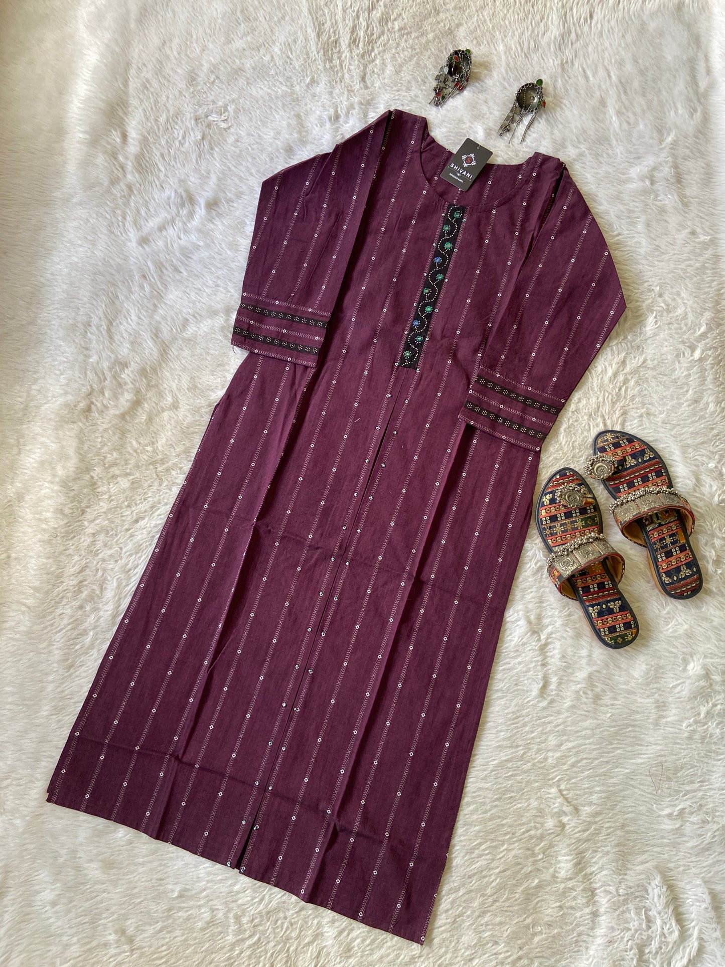 Cotton Straight cut Kurtis With Beautiful Work In Neck. Cotton Straight Kurti For Women.