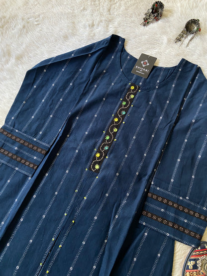 Cotton Straight cut Kurtis With Beautiful Work In Neck. Cotton Straight Kurti For Women.