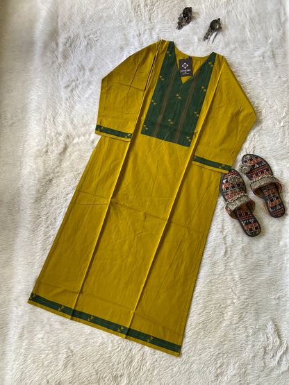Cotton Straight cut Kurtis With Beautiful Work In Neck (Gamthi Kurti). Cotton Straight Kurti For Women.