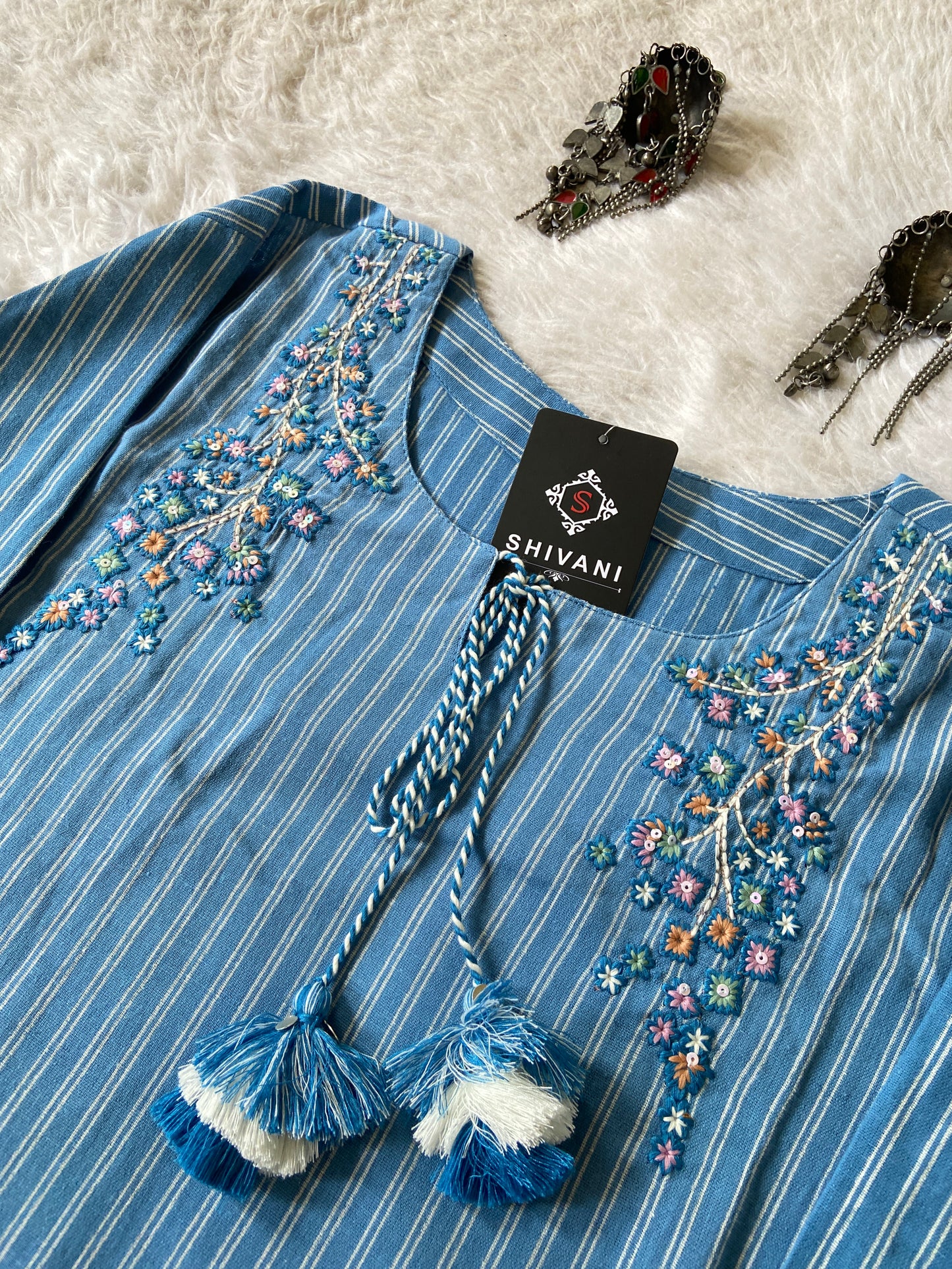 Cotton Straight cut Kurtis With Beautiful Work In Neck. Cotton Straight Kurti For Women.