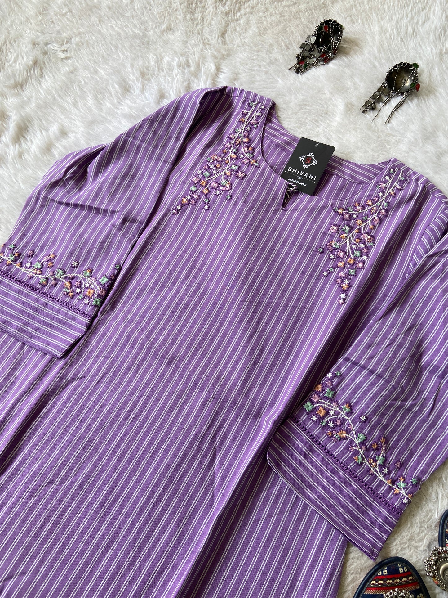 Cotton Straight cut Kurtis With Beautiful Work In Neck. Cotton Straight Kurti For Women.