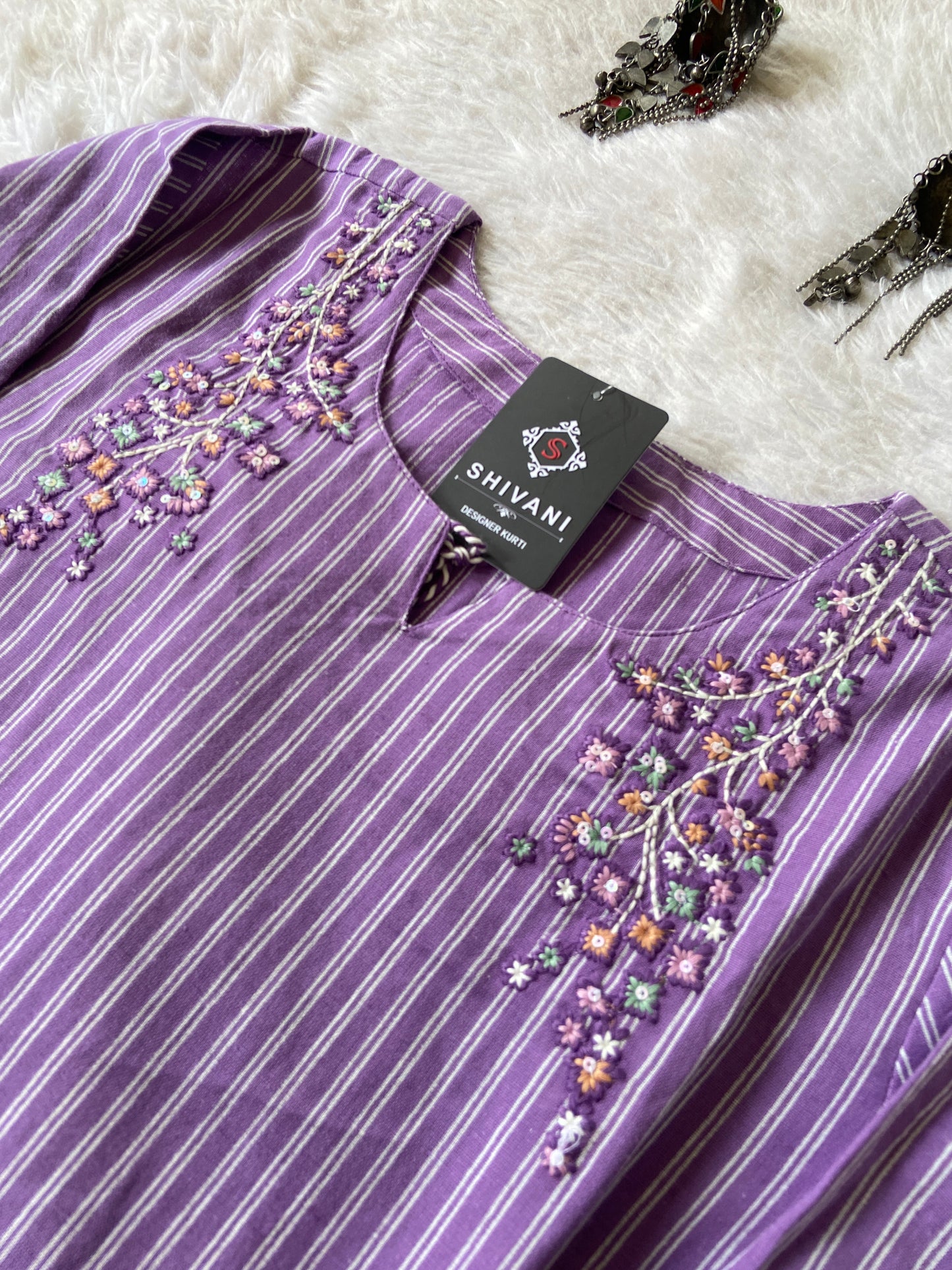 Cotton Straight cut Kurtis With Beautiful Work In Neck. Cotton Straight Kurti For Women.