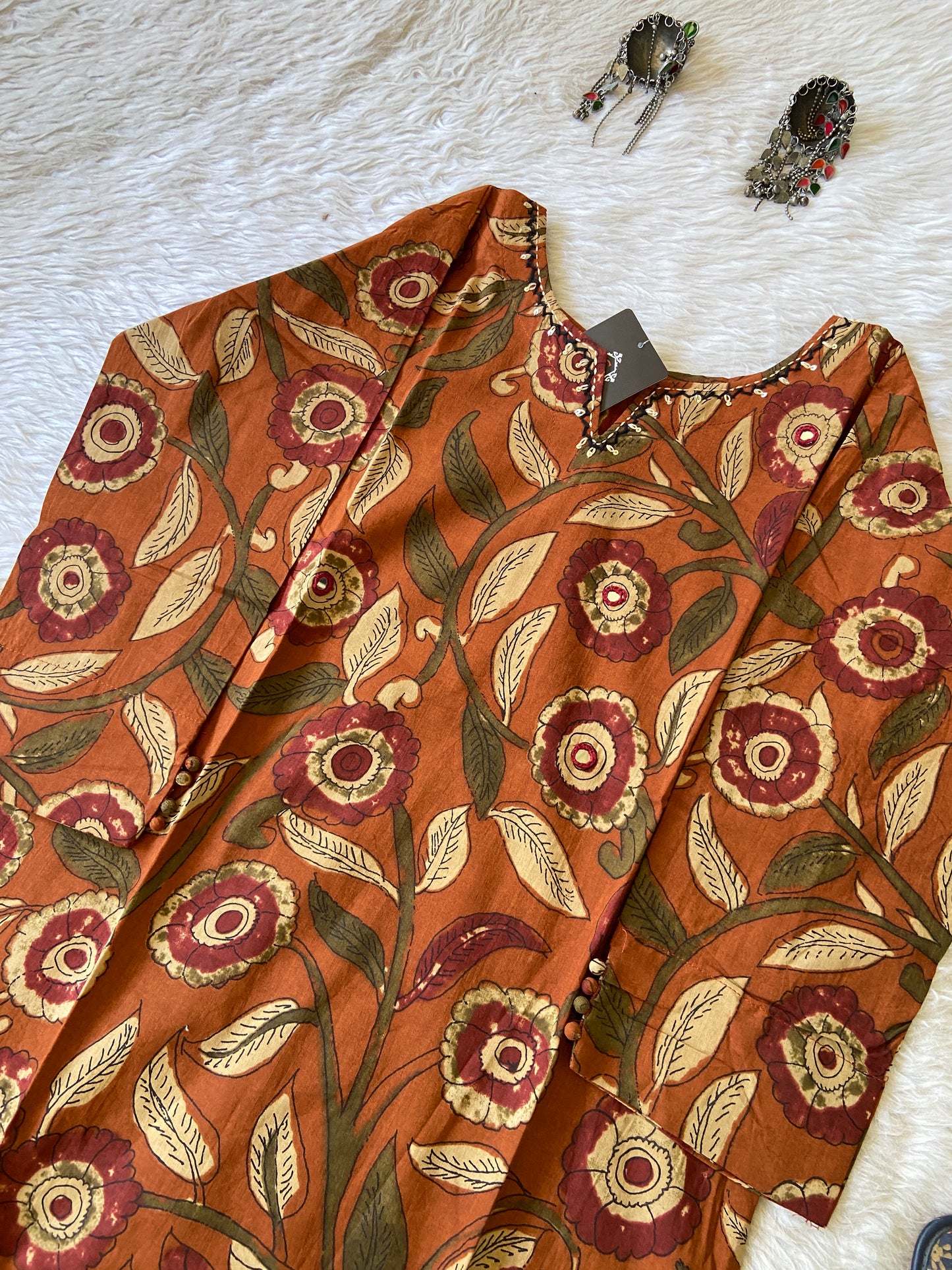 Beautiful Jaipuri Print Cotton Straight Kurti. Cotton Straight Kurtis For Women.