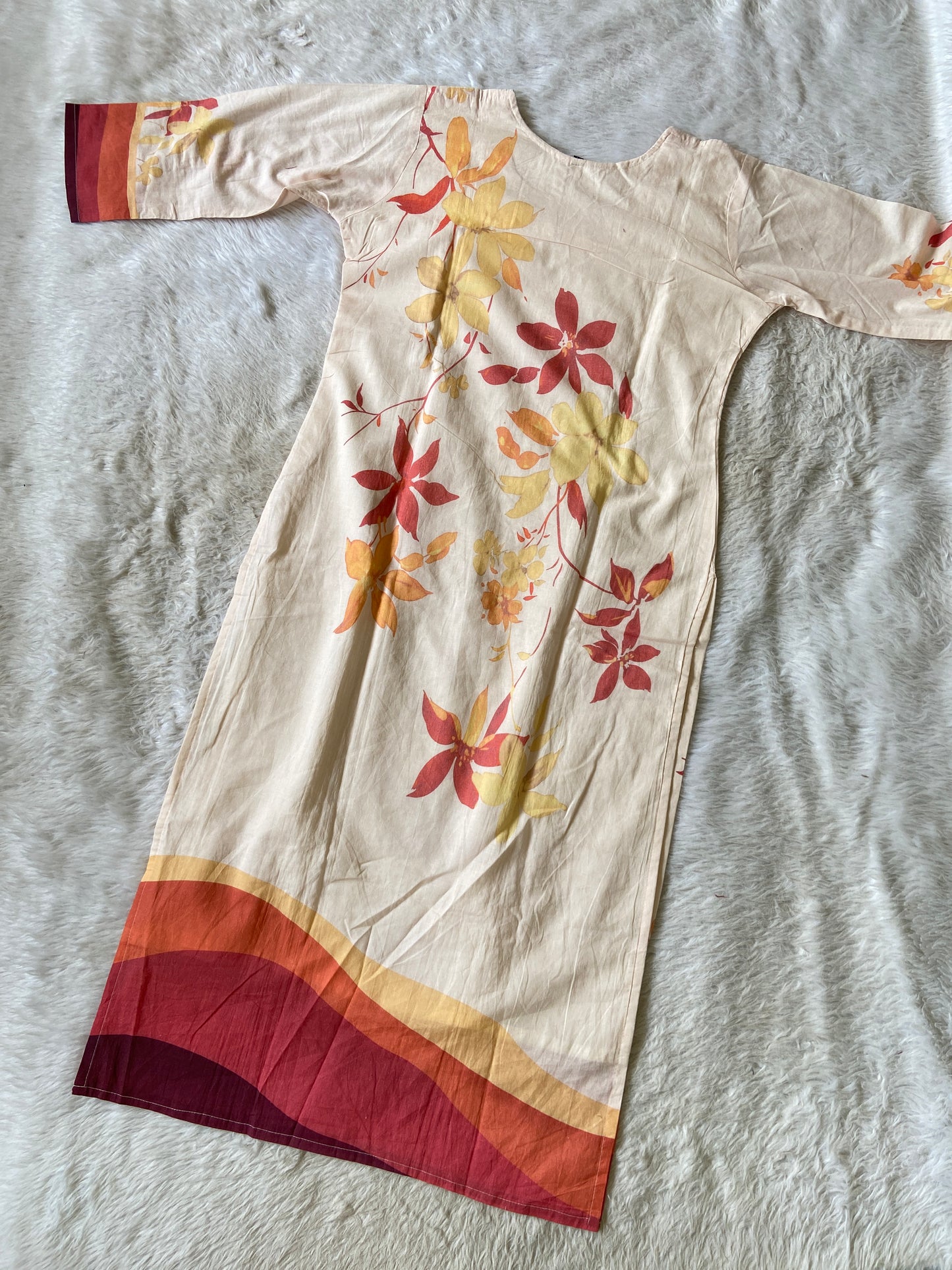 Mul Cotton Printed Kurti With Lining, Neck Work And With Palazzo And Dupatta. Cotton Suit Set For Women.