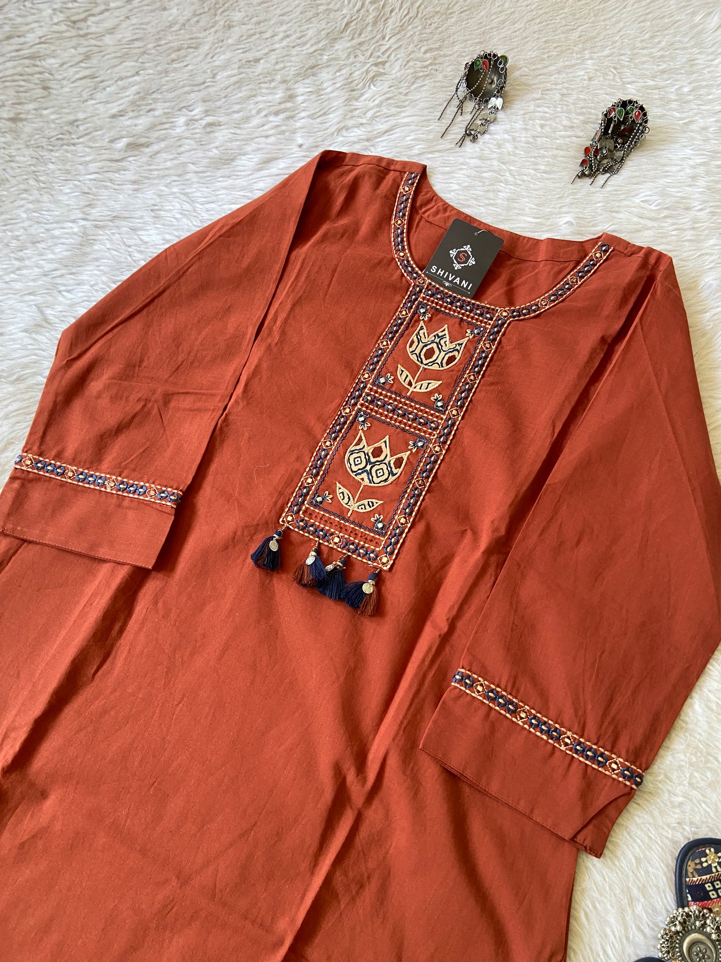 Cotton Straight Kurti (Gamthi Kurti). Cotton Kurti For Women.