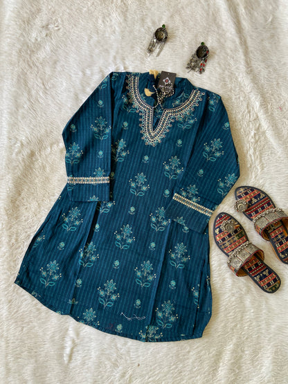 Embroidery Work Cotton Short Top. Cotton Short top For Women.