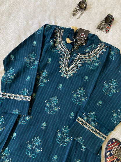 Embroidery Work Cotton Short Top. Cotton Short top For Women.