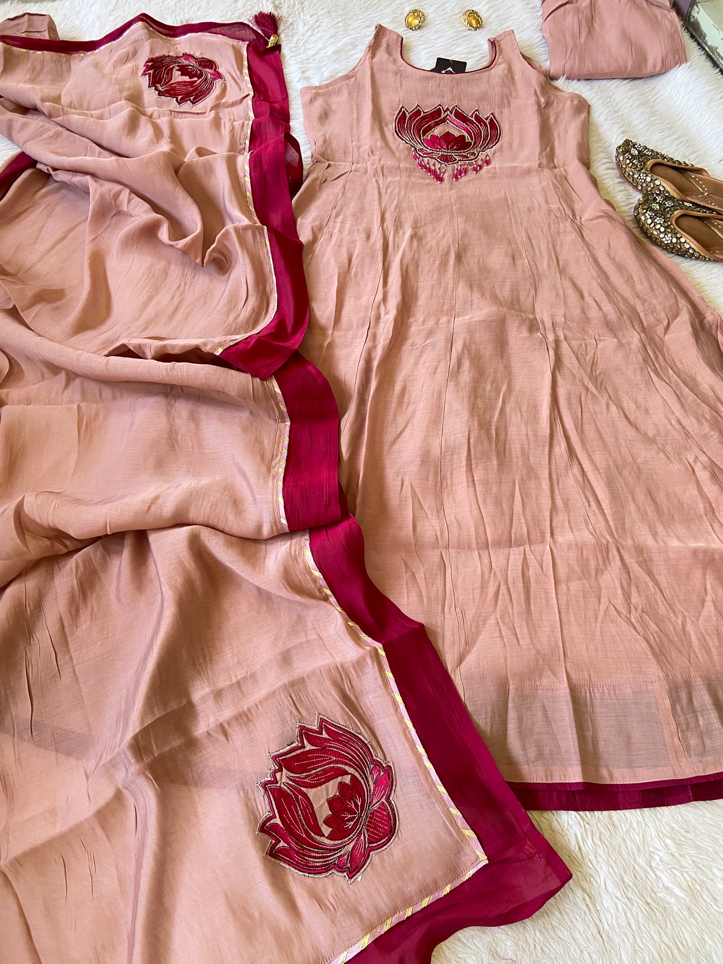 Sleeveless Aline Kurtis With Full Flair Palazzo And Dupatta. Silk Suits Sets For Women.