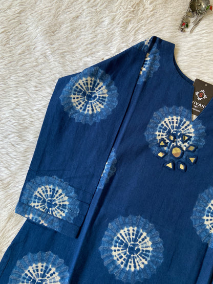 Mirror Work Cotton Straight Kurtis. Cotton Kurtis For Women.