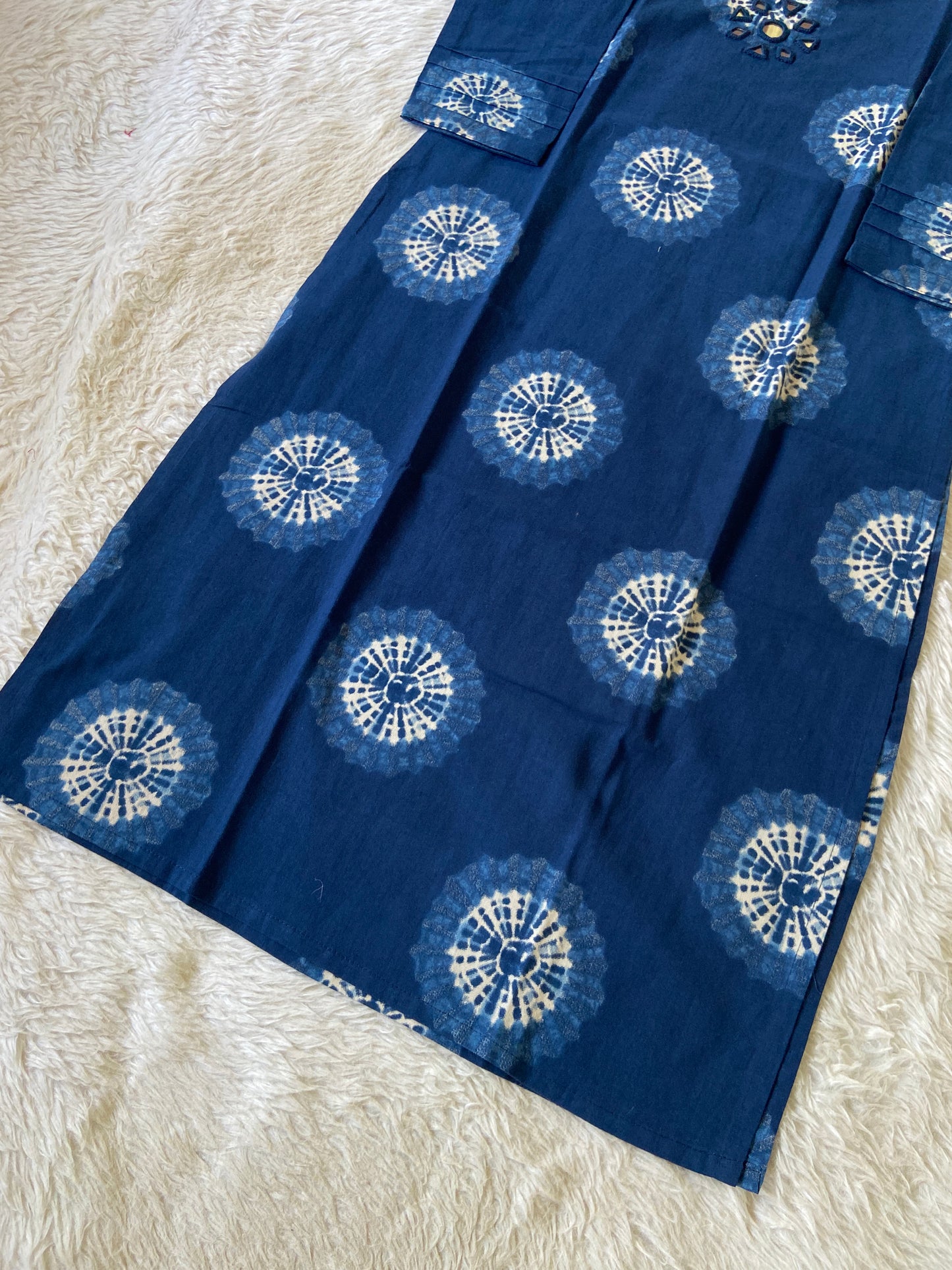 Mirror Work Cotton Straight Kurtis. Cotton Kurtis For Women.