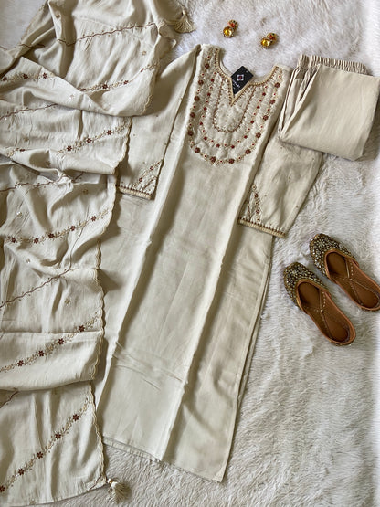 Silk Straight Kurtis With Beautiful Embroidery Work In Sleeve And Dupatta With Pant And Dupatta. Silk Suit Sets For Women Online India. Shop the Latest Festive Summer Collection at Shivani Designer Kurti.