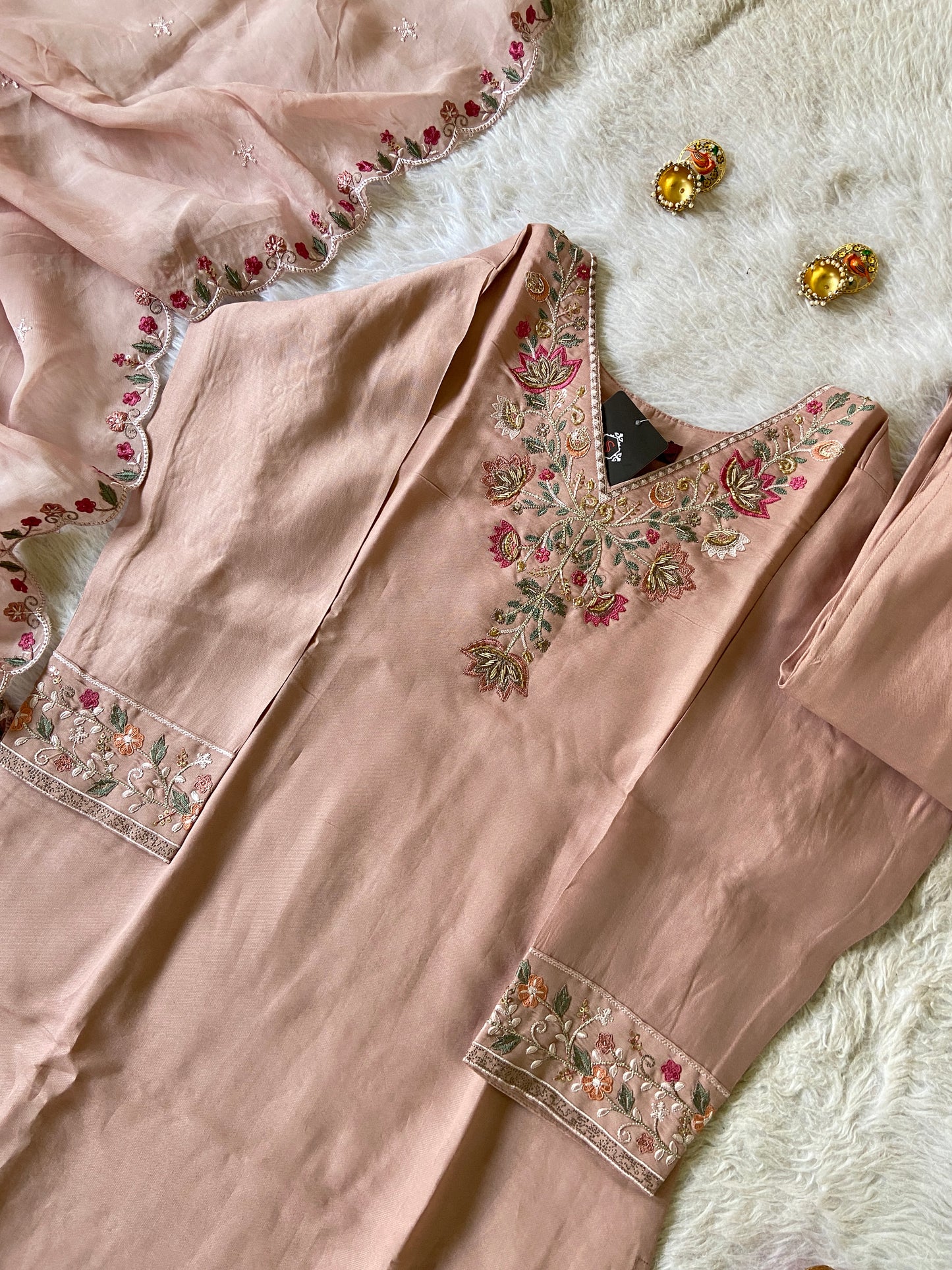 Silk Straight Kurtis With Beautiful Embroidery Work In Neck  Dupatta With Pant And Dupatta. Silk Suit Sets For Women Online India. Shop the Latest Festive Summer Collection at Shivani Designer Kurti.