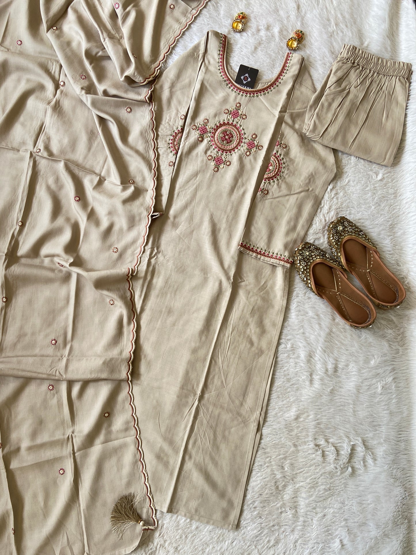 Heavy Rayon Straight Kurtis With Beautiful Embroidery Work In Neck And Comes With Pant And Dupatta. Rayon Suit Sets For Women Online India. Shop the Latest Festive Summer Collection at Shivani Designer Kurti.