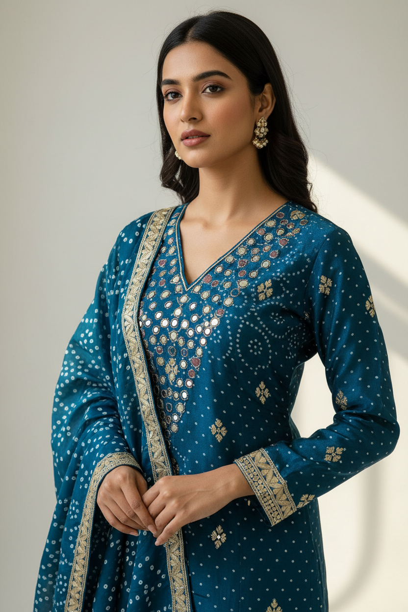 Three-quarter angle mirror work